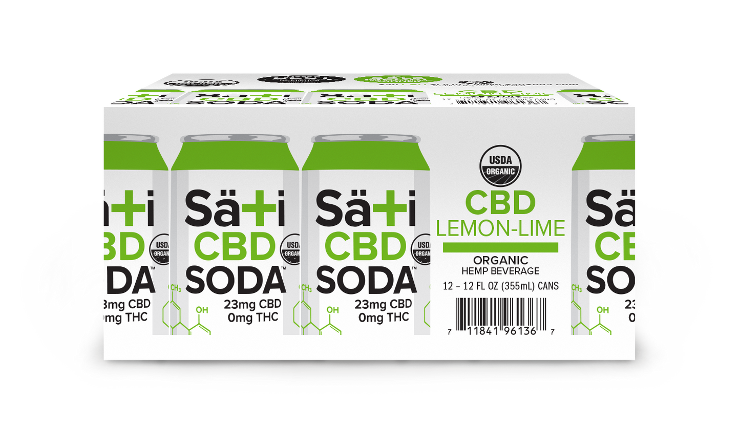 Organic CBD Soda- Lemon-Lime | 12 Pack