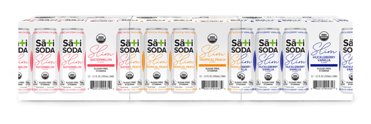 Sati Slim Variety | 12 Pack (Watermelon, Huckleberry Vanilla, Tropical Peach)