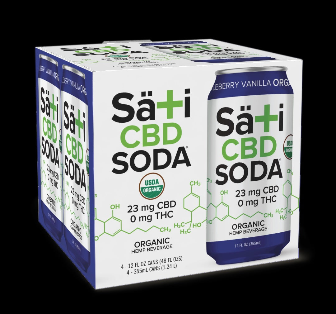Organic CBD Soda - HUCKLEBERRY VANILLA