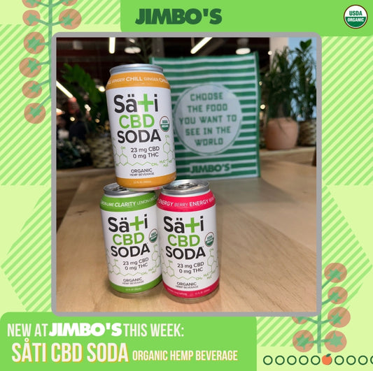 Now at Jimbo's Organic Grocery!