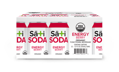 Organic Energy Berry Soda | 12 Pack