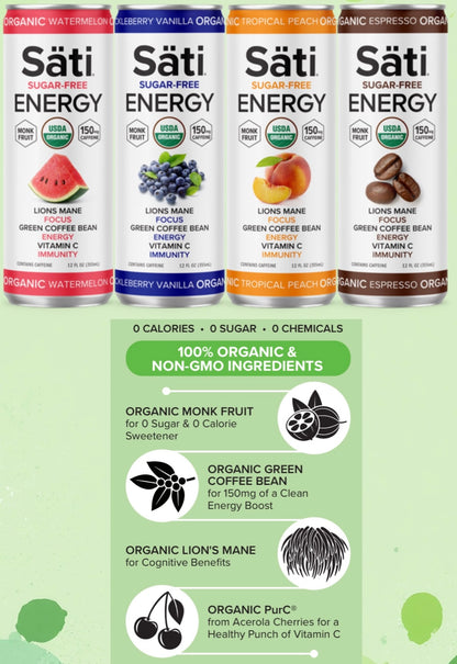 Säti Energy Organic Huckleberry Vanilla