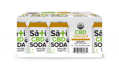 Organic CBD Soda- Ginger | 12 Pack