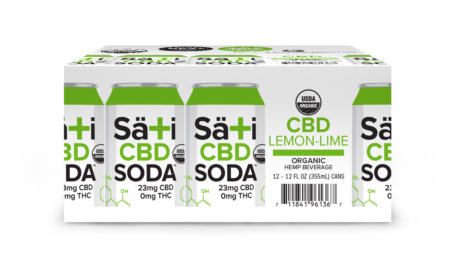 Organic CBD Soda - LEMON-LIME – Sati Soda