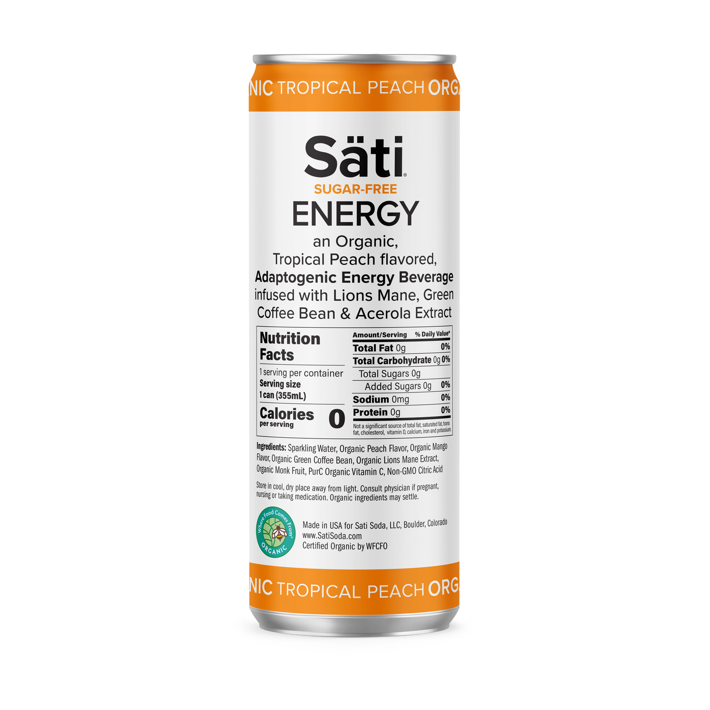 Säti Energy Organic Tropical Peach