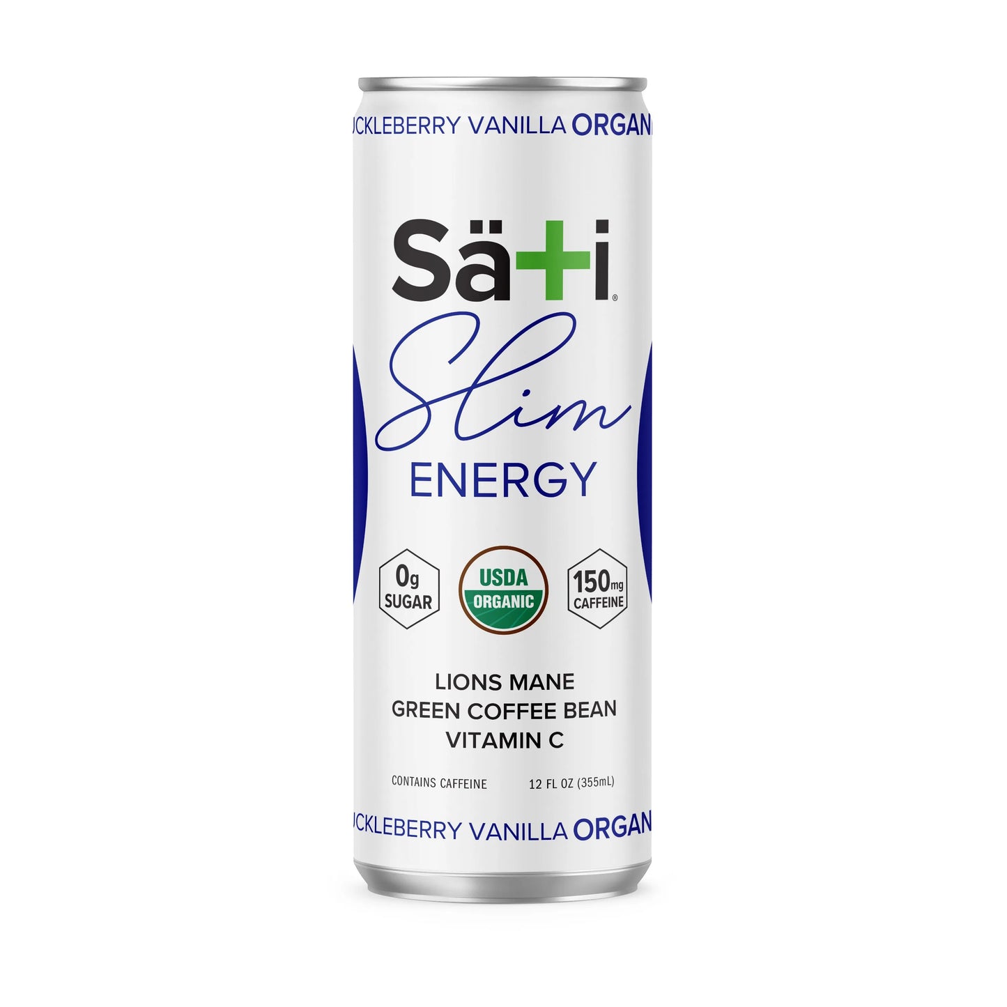 Sati Slim Energy drink can on a white background