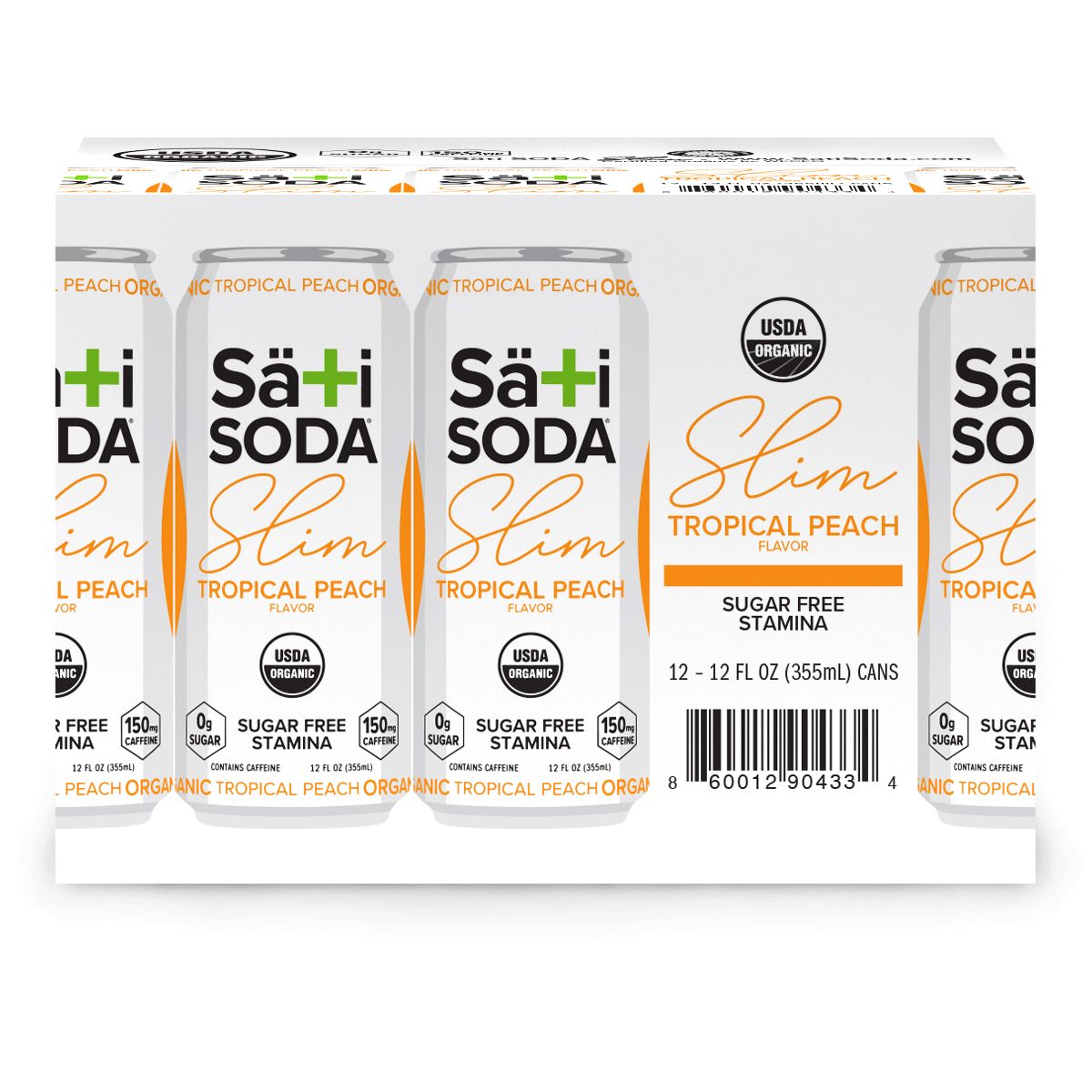 Sati Slim Organic Tropical Peach | 12 Pack