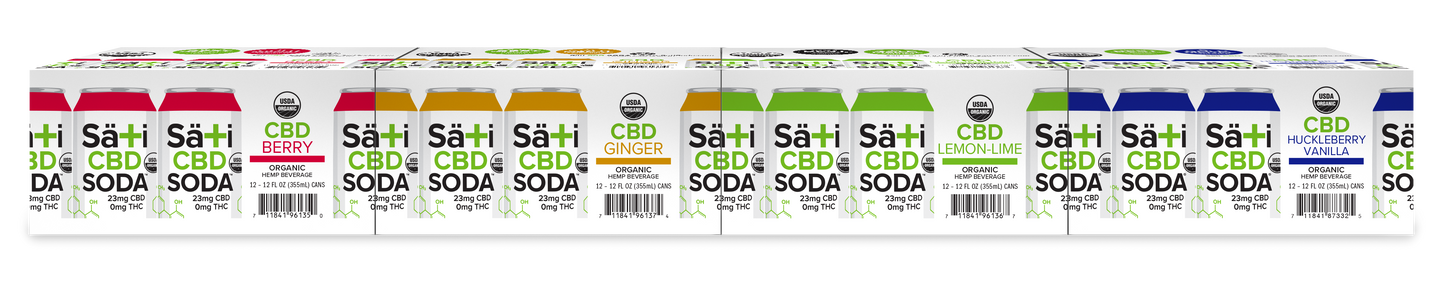 Organic CBD Soda Variety | 12 Pack