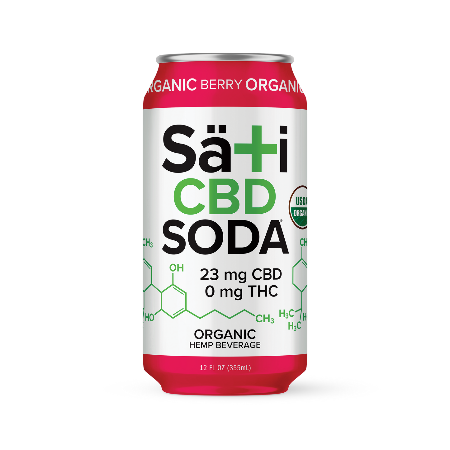 Organic CBD Soda- Berry | 12 Pack