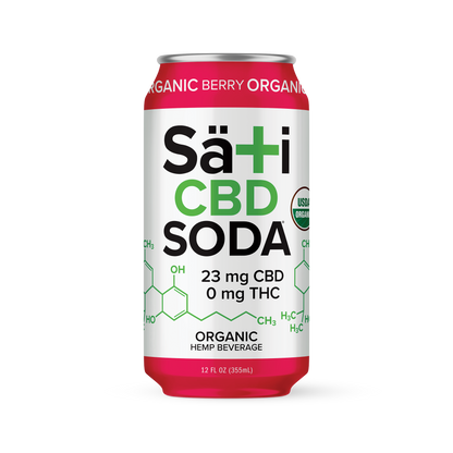 Organic CBD Soda- Berry | 12 Pack
