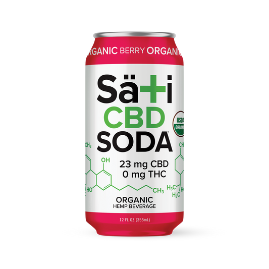 Organic CBD Soda- Berry | 12 Pack