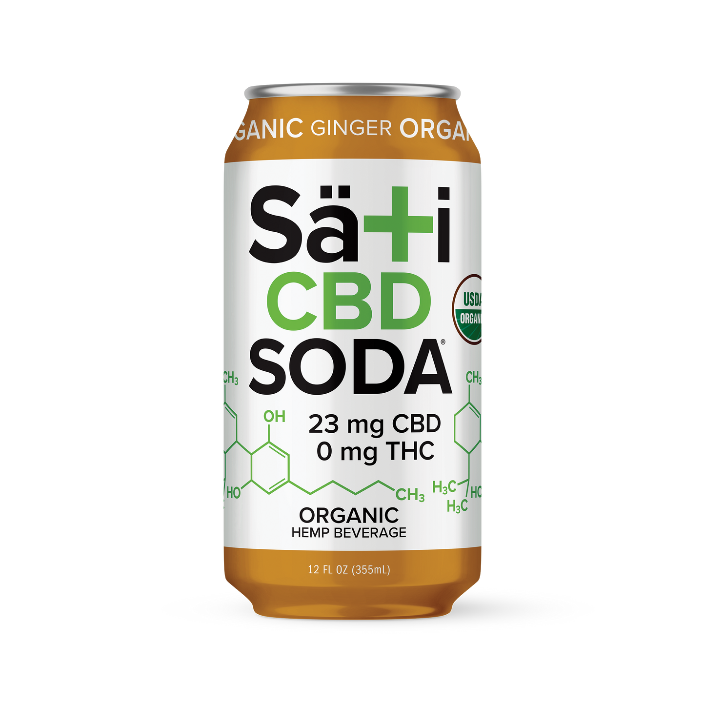 Organic CBD Soda- Ginger | 12 Pack
