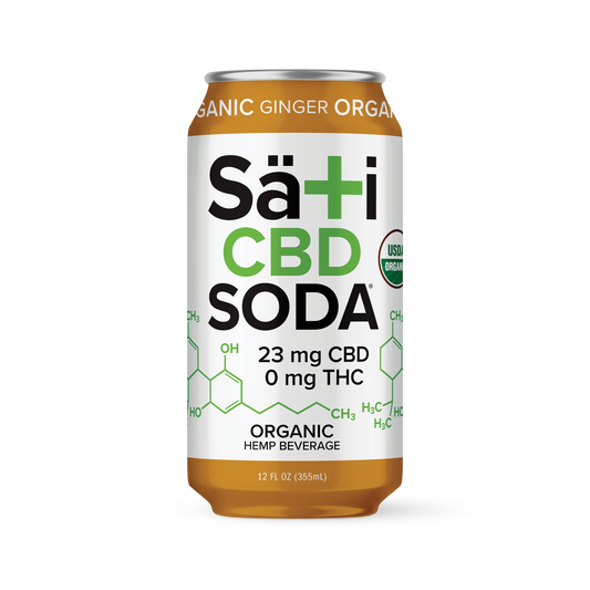 Organic CBD Soda- Ginger | 12 Pack